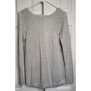 Lululemon Unity Drop Back Sweater Heathered Gray- Size 2